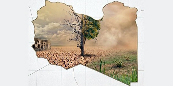 صورة تعبيرية لمساحات خضراء متضررة أو غابات في منطقة الجبل الأخضر بليبيا تعاني من الجفاف والتراجع البيئي.