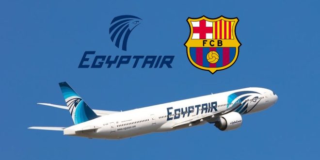 توقيع اتفاقية شراكة بين مصر للطيران ونادي برشلونة