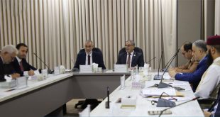جانب من الاجتماع الدوري الثاني لرؤساء فروع الأكاديمية الليبية للدراسات العليا في مدينة بنغازي.
