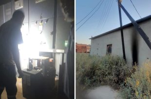 فنيو الشركة العامة للكهرباء صرمان ينفذون أعمال صيانة ليلية لإصلاح الأعطال الكهربائية