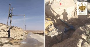 بلدية ككلة وصول مياه النهر الصناعي محلة جحيش صيانة خط