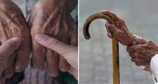 مسنان ليبيان - تعبير عن اليوم العالمي للمسنين وحقوق كبار السن