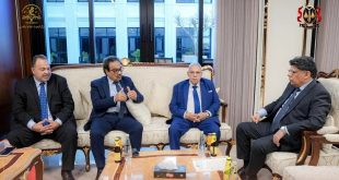 وفد اتحاد الناشرين العرب خلال زيارتهم الرسمية لمركز البحوث الجنائية والتدريب للقاء النائب العام